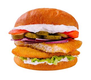 Crispy fish burger