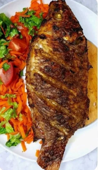 Carpe Grillée Et Frites