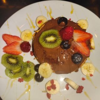 Pancake chocolat et fruits frais 