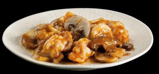 Gamberetti con funghi e bambù