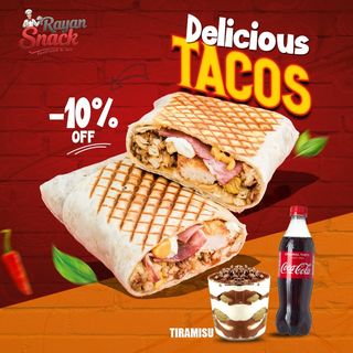 Tacos Mixte + Coca + Tiramisu