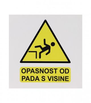 (005148) Naljepnica OPASNOST OD PADA SA VISINE 19,5x19,5cm M50826