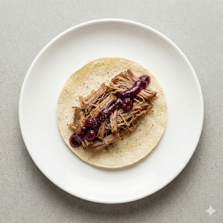 Tacos Pulled Pork Con Salsa De Arándanos