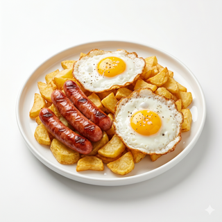 Salchichas Con Patatas Y Huevos