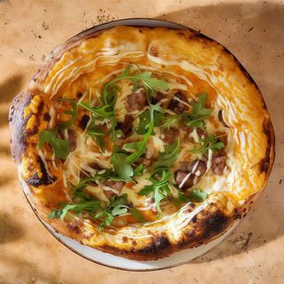 Pizza De Patata Dolce Y salsiccia Trufada