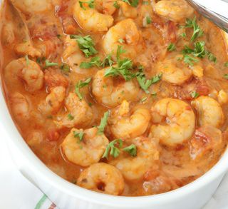 Langostinos tikka masala