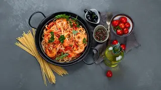 Espaguetis Con Gambas