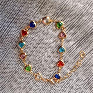 Pulseira Corações Coloridos – Celebra o Amor em Cada Cor 