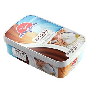 ნაყინი საოჯახო 1 კგ ვანილისა და შოკოლადის არომატით