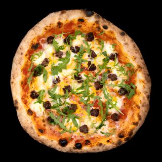 Протеинова пица с телешки кюфтенца и яйце (490гр)