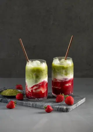 Iced Matcha Fraise