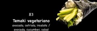 Temaki vegetariano - 1 pezzo