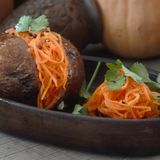 Baked potato with Korean carrot