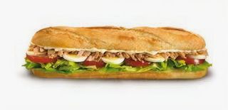 Bocadillo frío vegetal pollo y atún