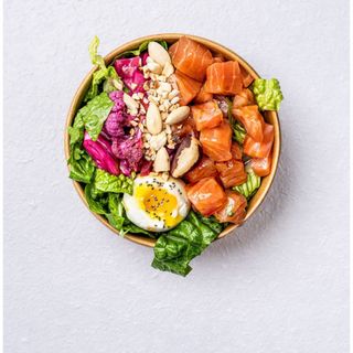 Salmon & egg salad bowl
