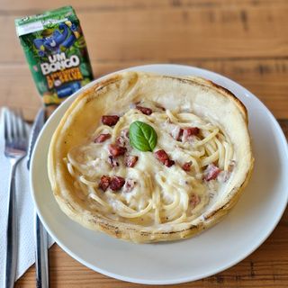 Esparguete Alfredo e Bongo