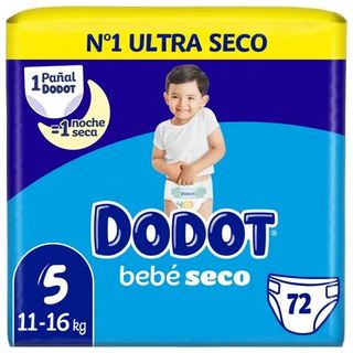 Pañales Talla 5 Dodot Bebe Seco Jumbo 72 Uds.