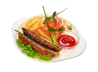 Порция  със свинска наденичка (440г)