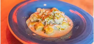 Pasta Fresca Rellena De Gorgonzola Suave Y Pera