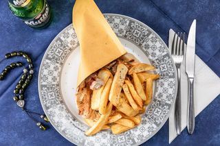 Pita souvlaki di pollo