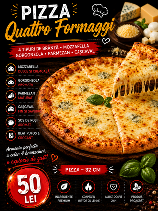 Pizza Quattro Formaggi 32cm