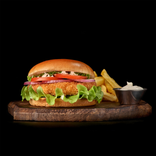 Crispy chicken burger meniu