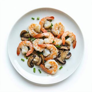 Gambas Con Champiñones