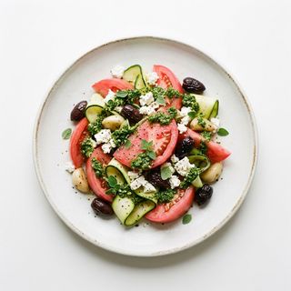Салата с мариновани тиквички