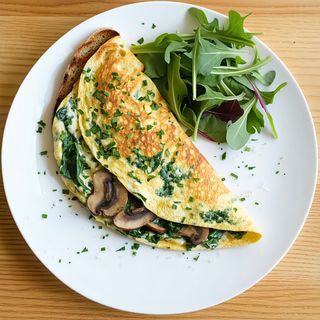 Spinach And Mushroom Omelette