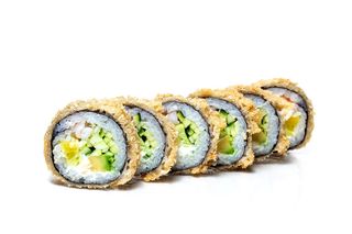 Теплий рол з креветкою та сиром