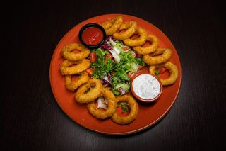 Inele de calamar pane