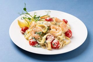 Tagliatelle z krewetkami