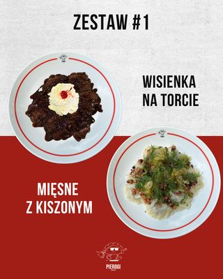 Pierogi mięsne z kiszonym 8szt. + Wisienka na torcie 6szt.
