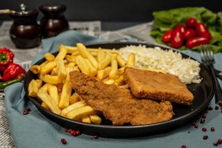 Șnițel de porc + cașcaval