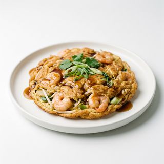 Huevo Torta Con Gambas
