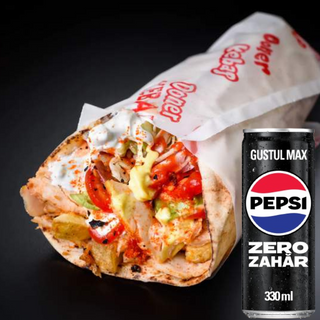 3 x Shaorma pui medie + 3 Bauturi gama Pepsi