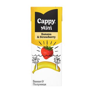 Нектар Cappy mini банан-полуниця, 0,2 л