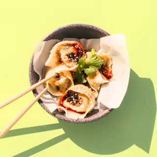 STEAMED MUSHROOM & CABBAGE DUMPLINGS 