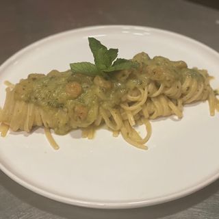 Linguine gamberi e zucchine 