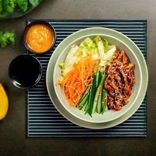 Poke teriyaki chicken