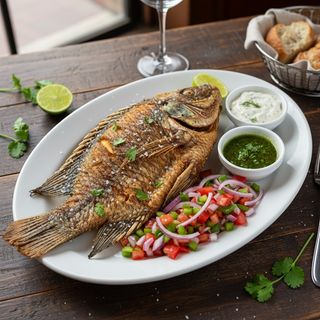 Engege/ deep fried tilapia