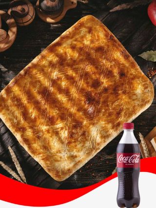 ყველიანი ფენა-ფენა 12 +ნაჭერი კოკა-კოლა კლასიკი 0.5ლ