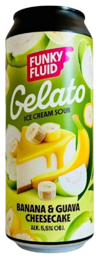 Gelato: Banana & Guava Cheesecake Funky Fluid Lata 50 cl.