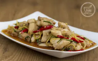 39. Pollo jengibre puerros