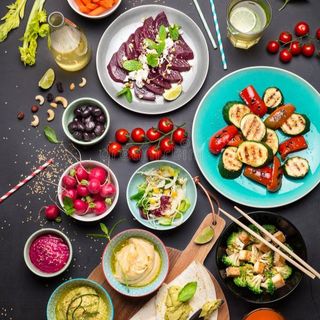 Салата Рукола, синьо сирене и круша