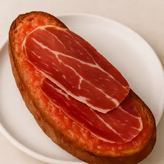 Tostada Con Tomate Y Jamón Serrano