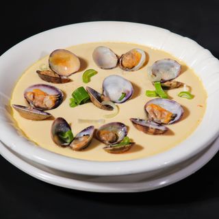 Vongole con uova al vapore