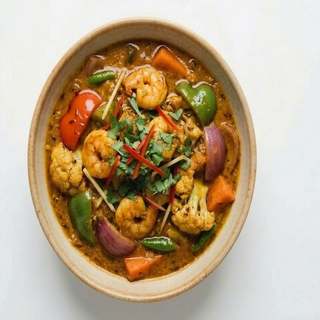 Jalfrezi de langostinos