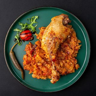 Pulpă de raţă confiată pe varză