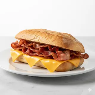Bocadillo De Beicon Con Queso